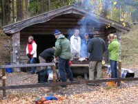 Valpträff vid Båsenberga 20071014 - Matpaus